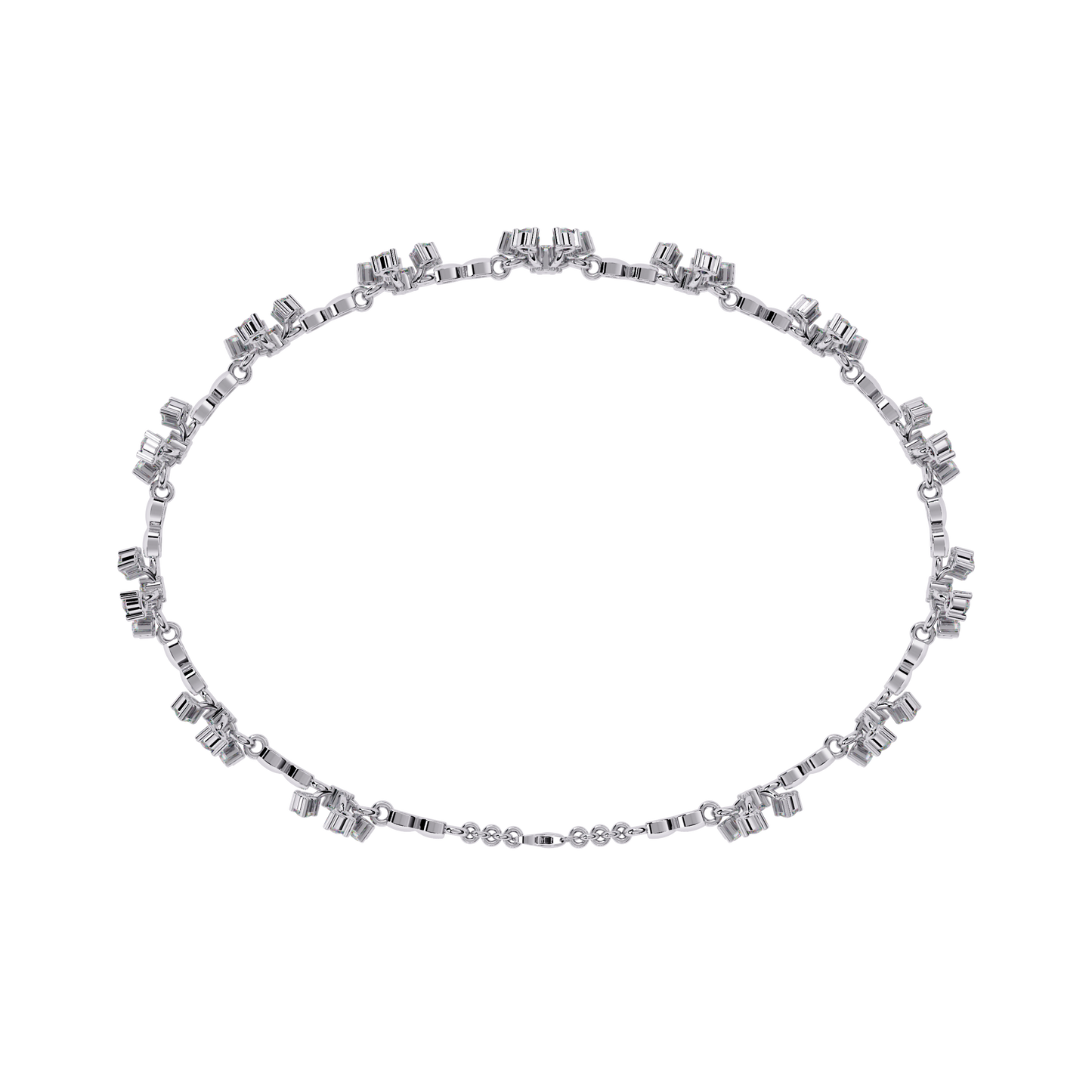 Silver Frost Blossom bracelet
