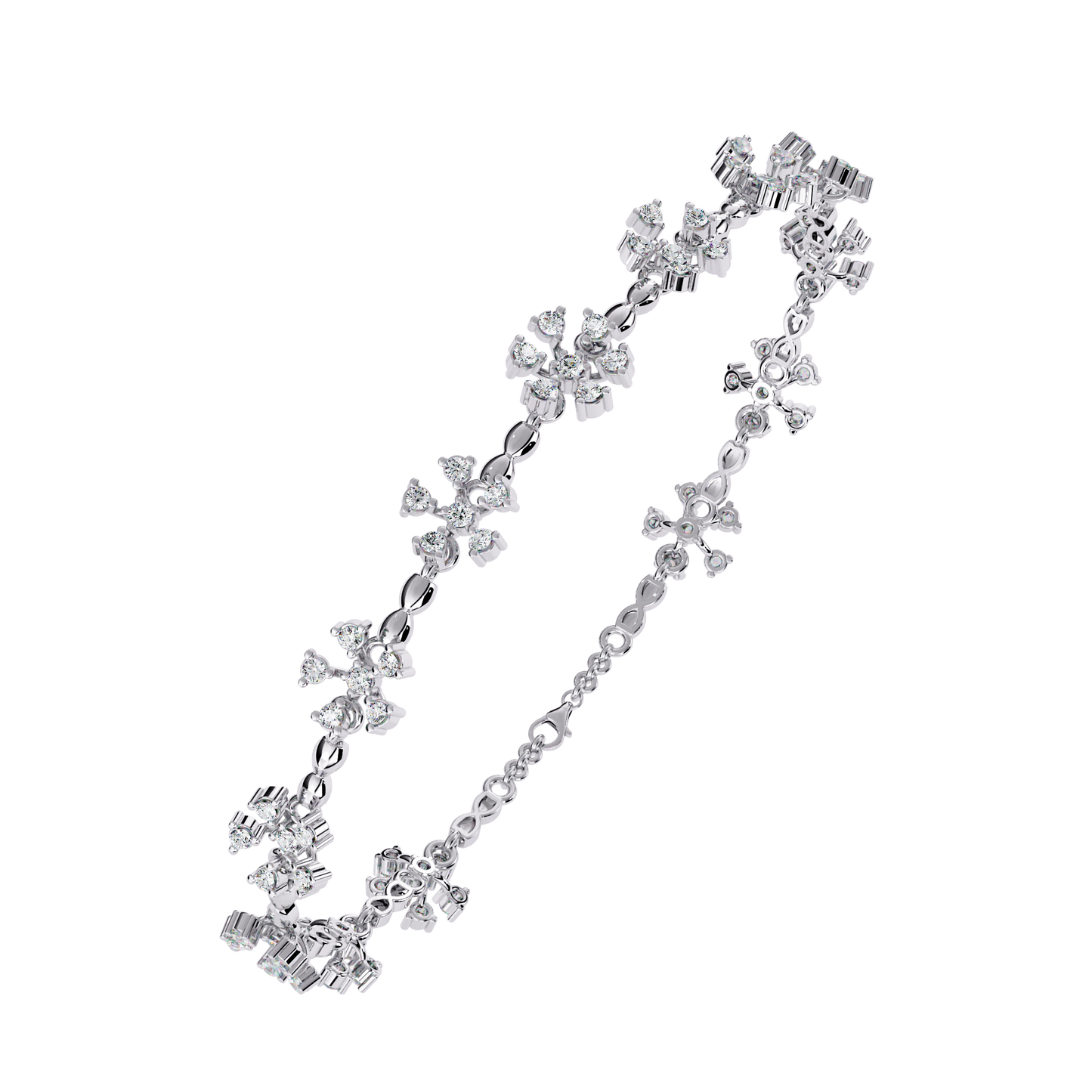 Silver Frost Blossom bracelet