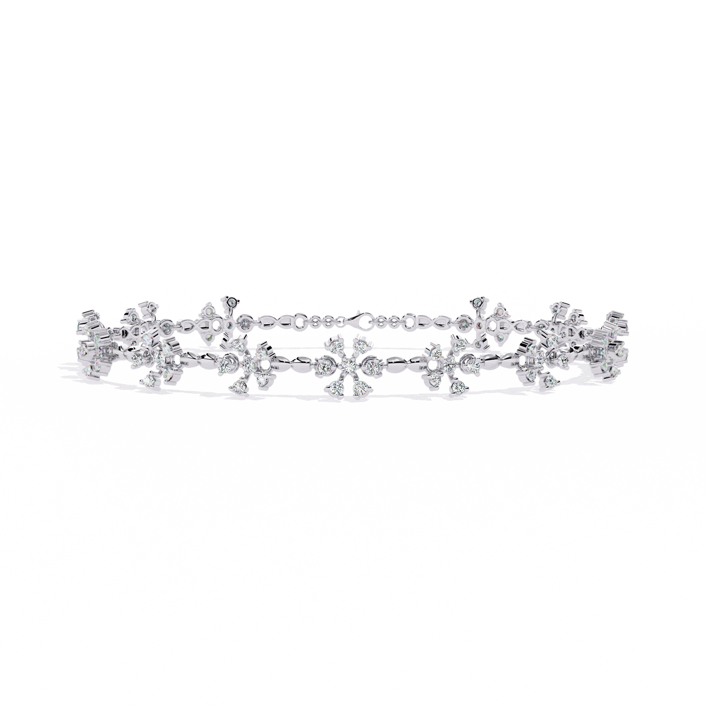 Silver Frost Blossom bracelet
