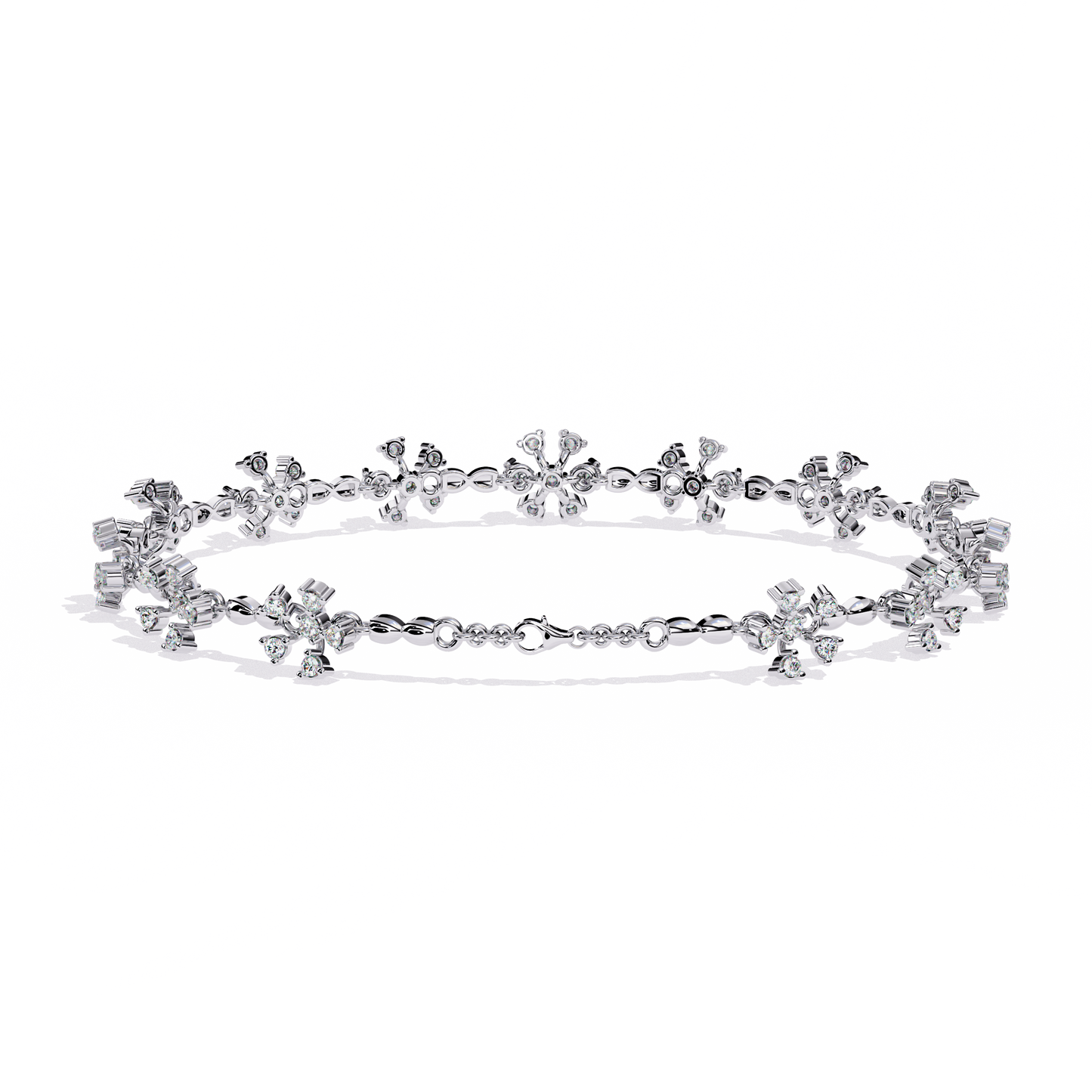 Silver Frost Blossom bracelet
