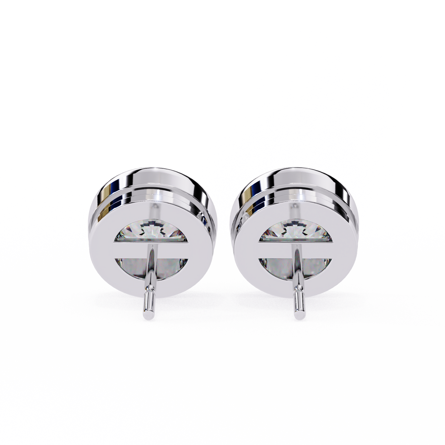 Silver Halo Spark earrings