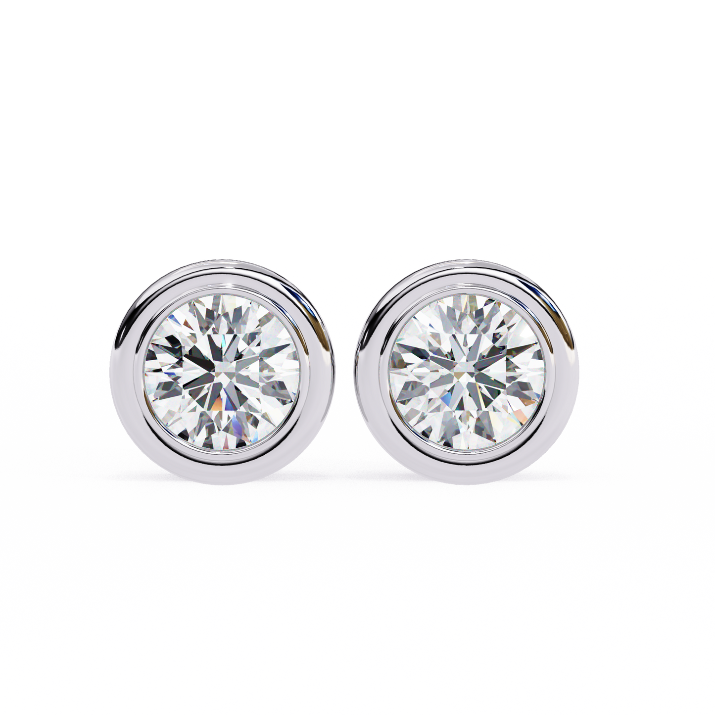 Silver Halo Spark earrings