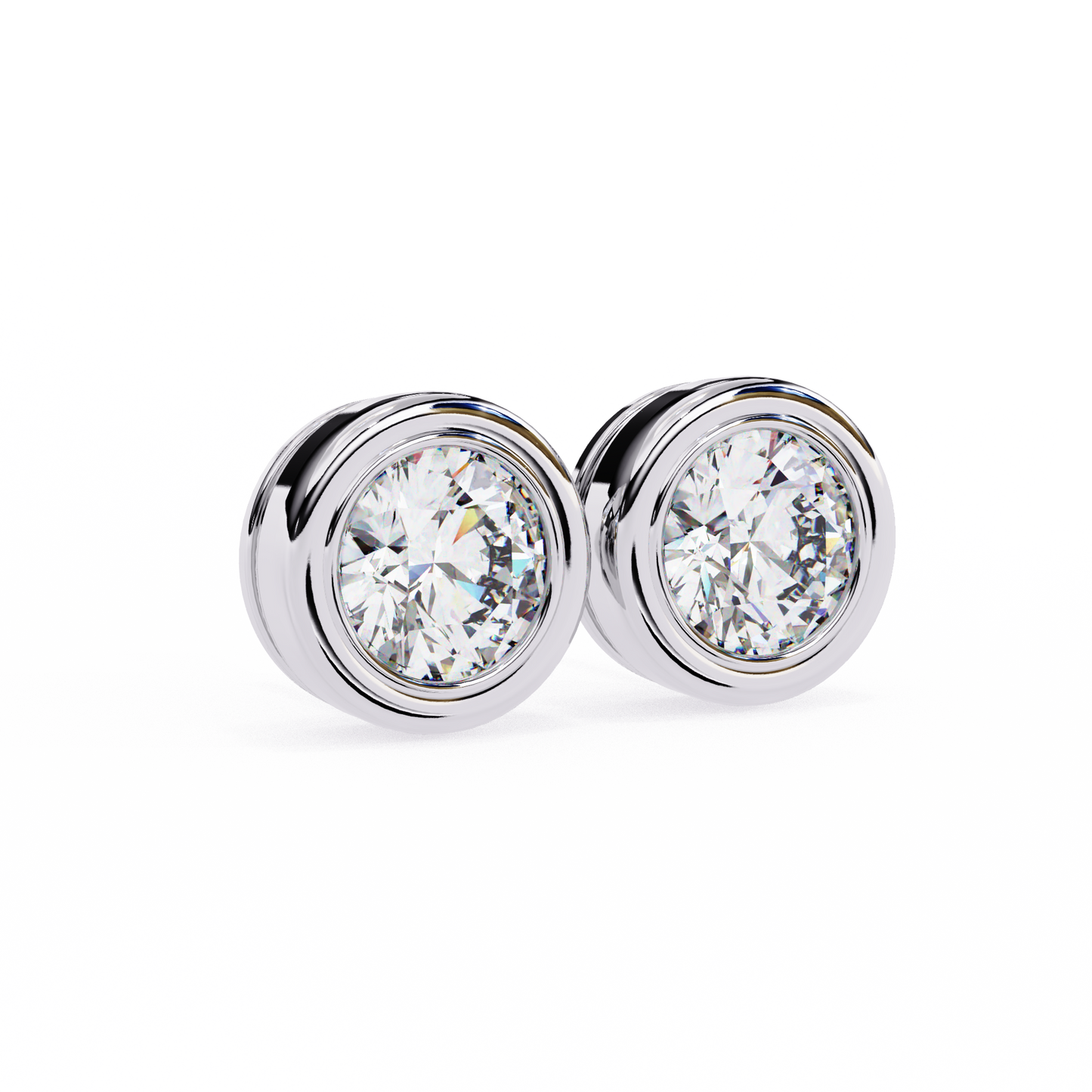 Silver Halo Spark earrings