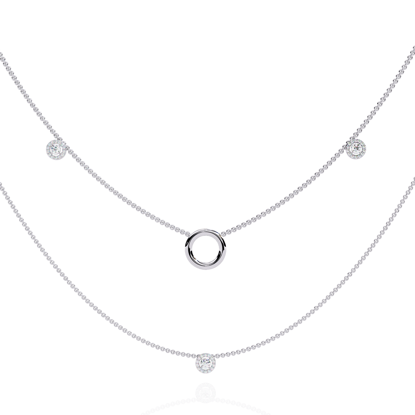 Silver Constellation Layered Necklace