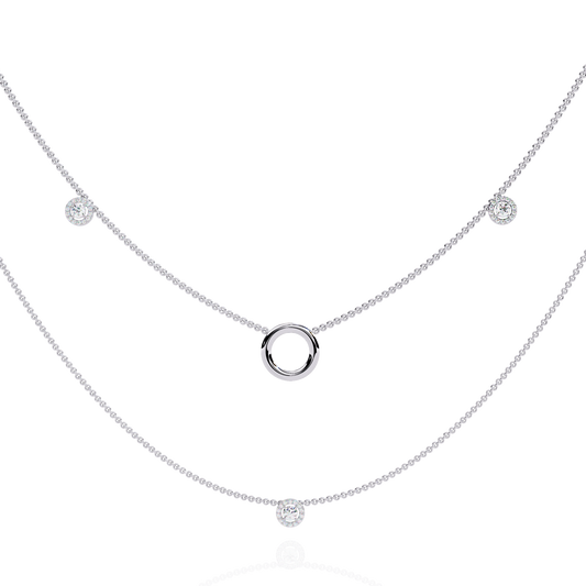 Silver Constellation Layered Necklace