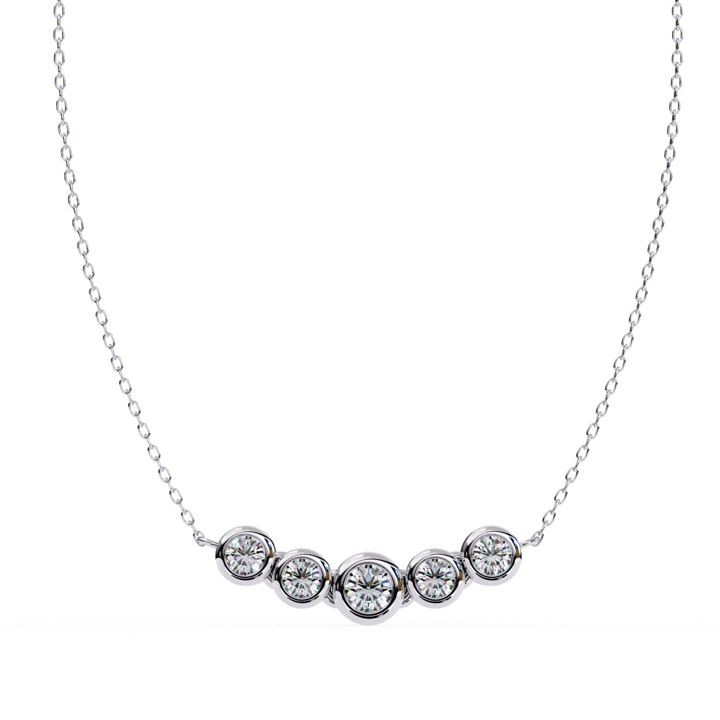 Silver Five Wishes Necklace