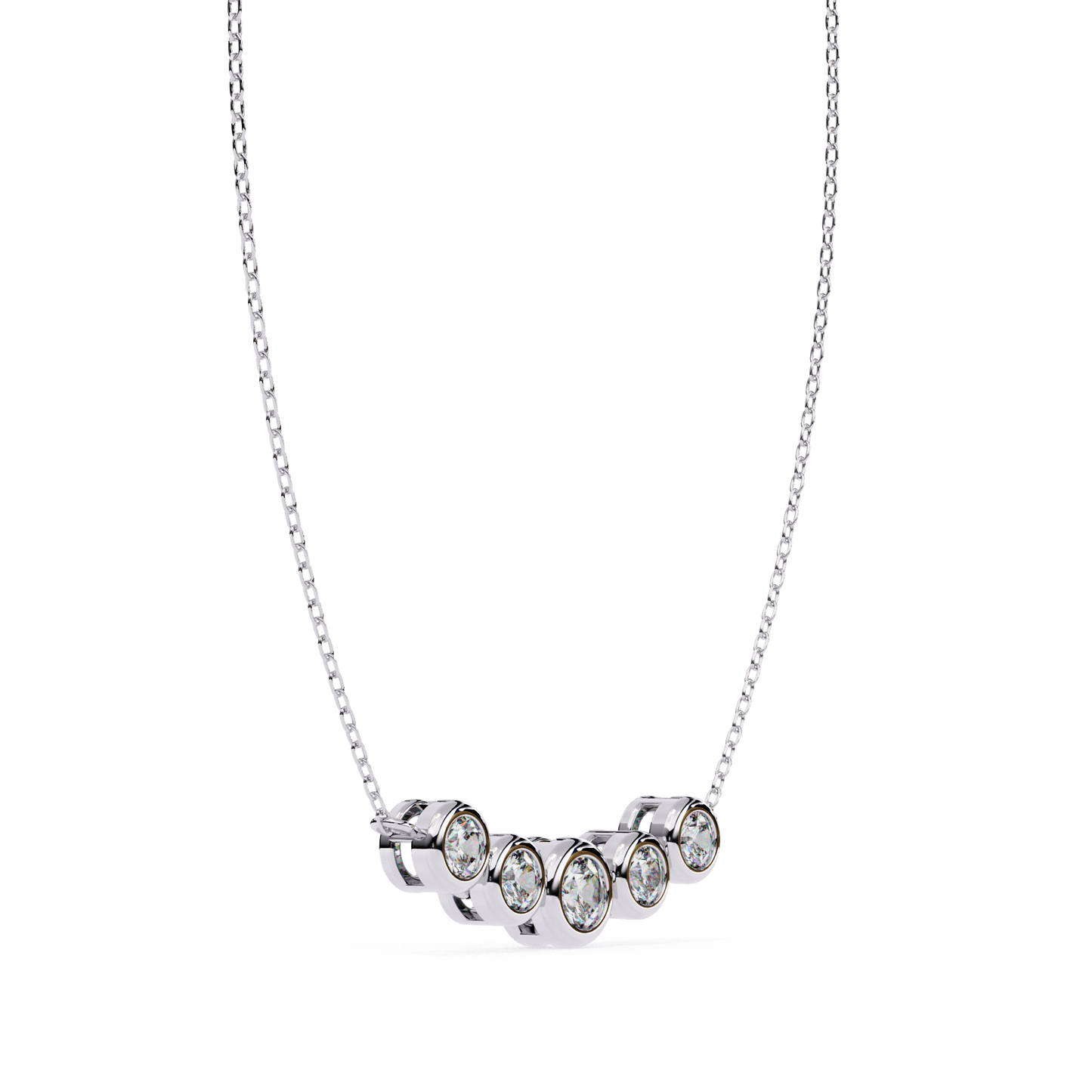 Silver Five Wishes Necklace