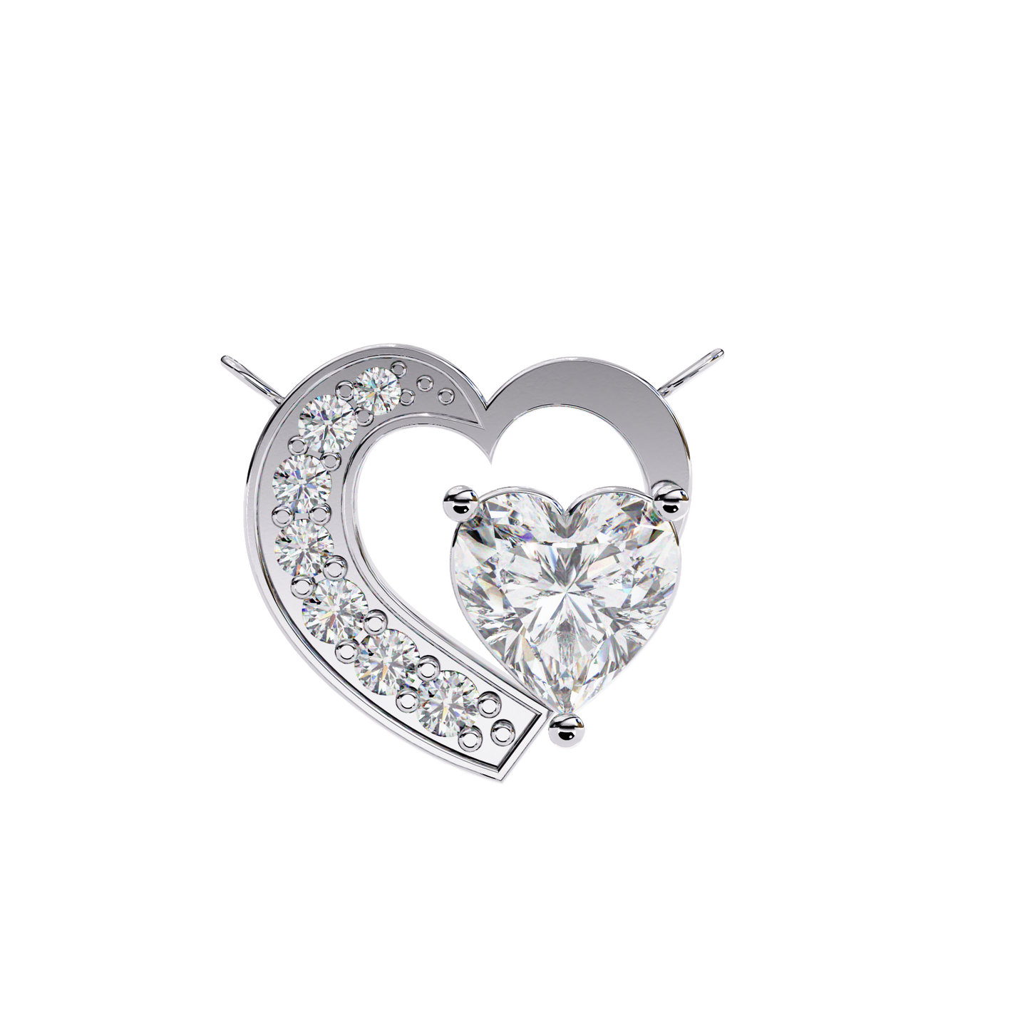 Silver Eternal Love Heart Pendant