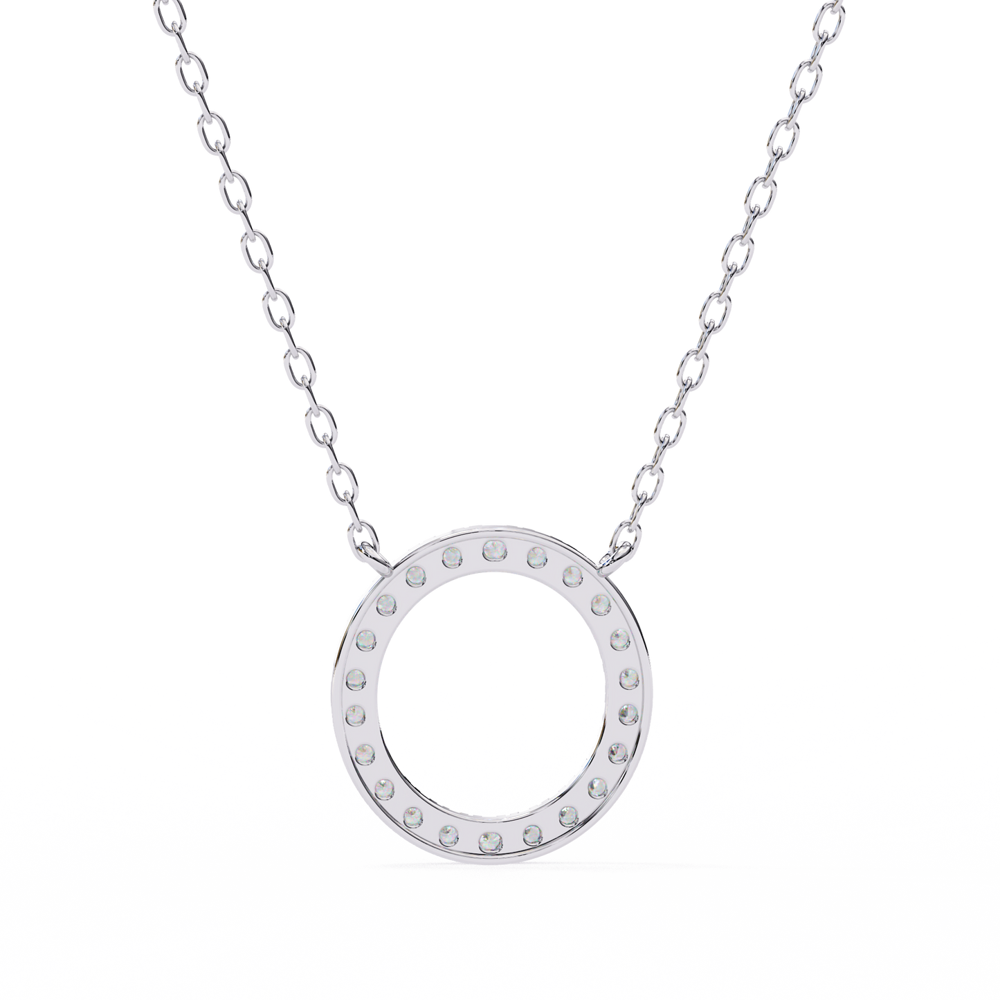 Silver Circle of Light Pendant