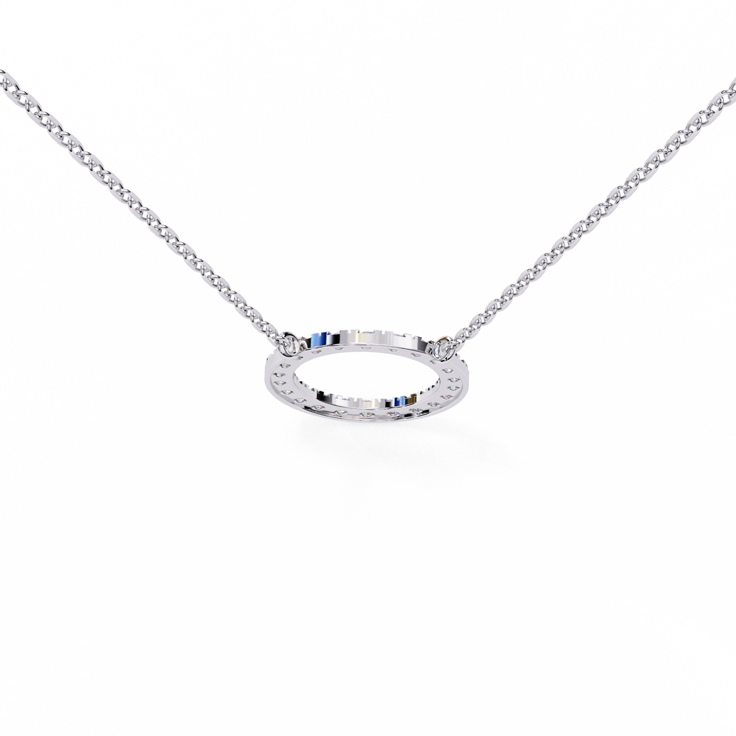 Silver Circle of Light Pendant