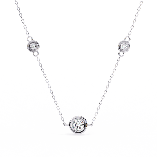 Silver Trinity Sparkle Necklace