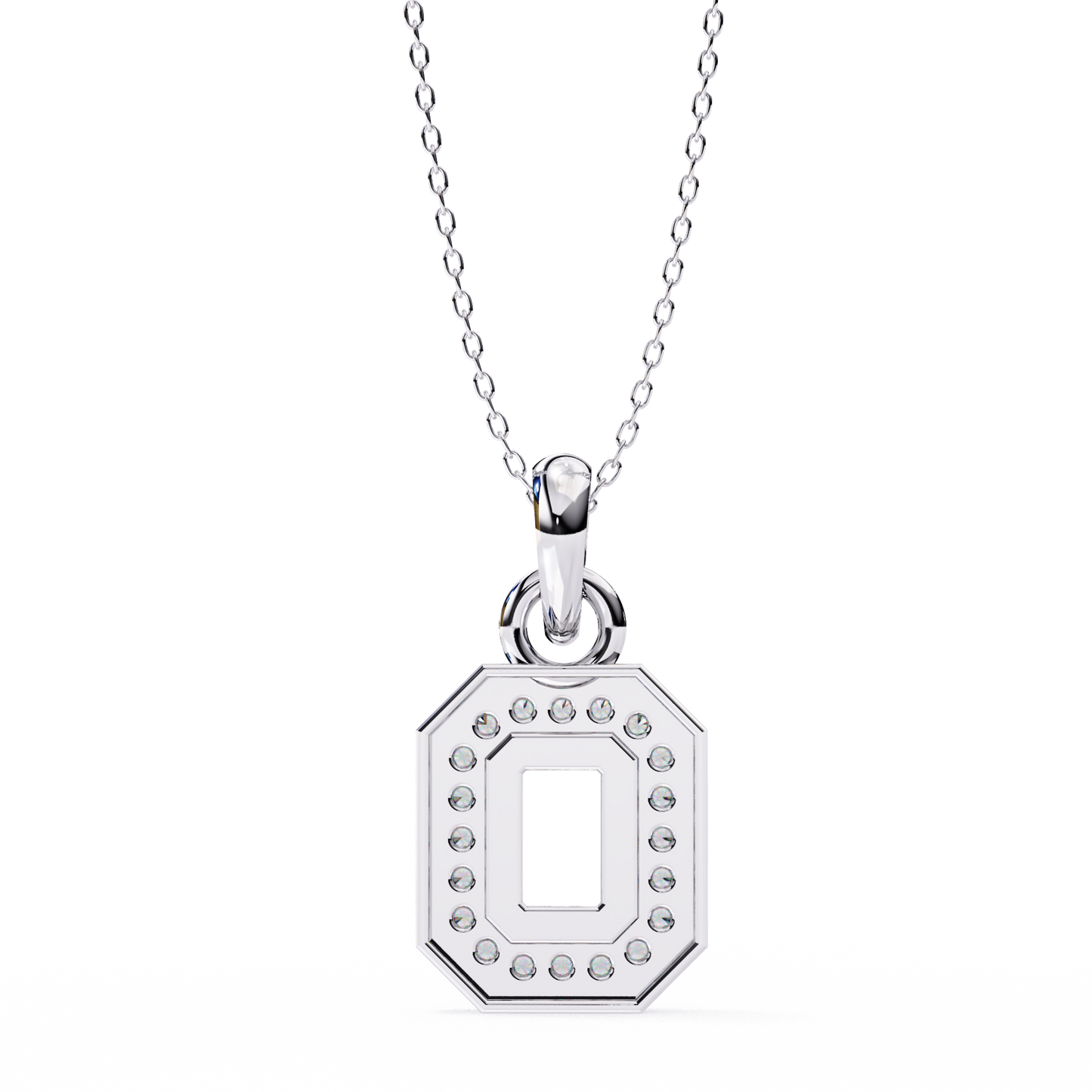 Silver Portal Diamond Pendant
