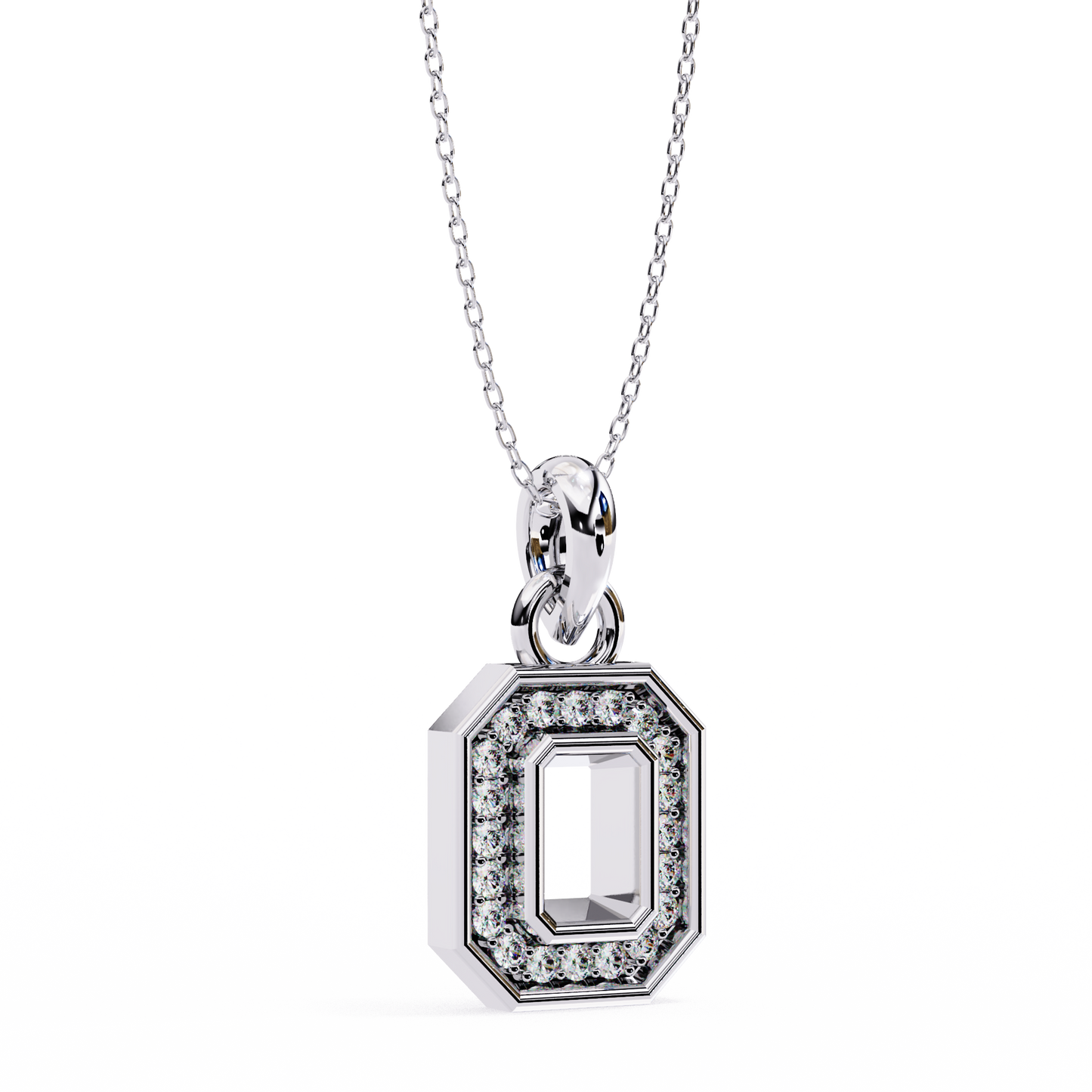 Silver Portal Diamond Pendant