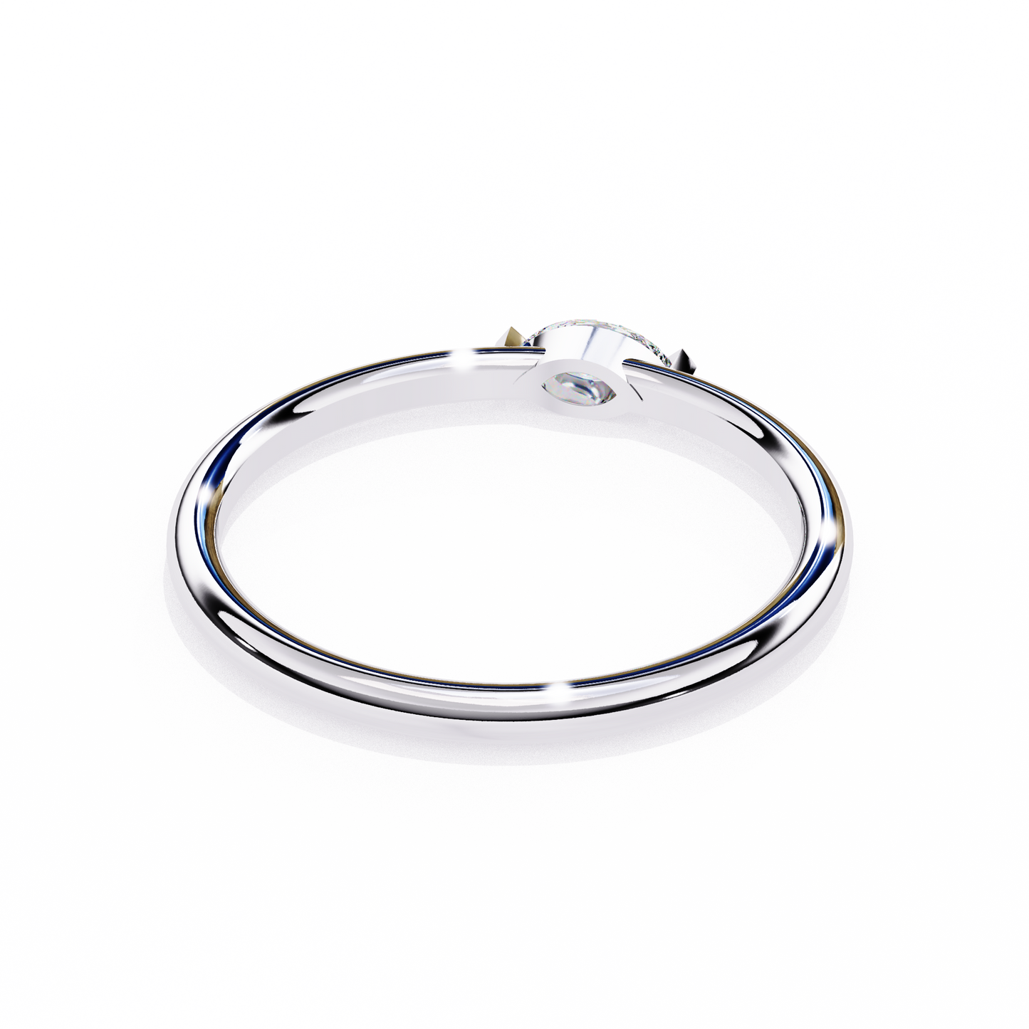 Silver Minimalist Marquise Ring