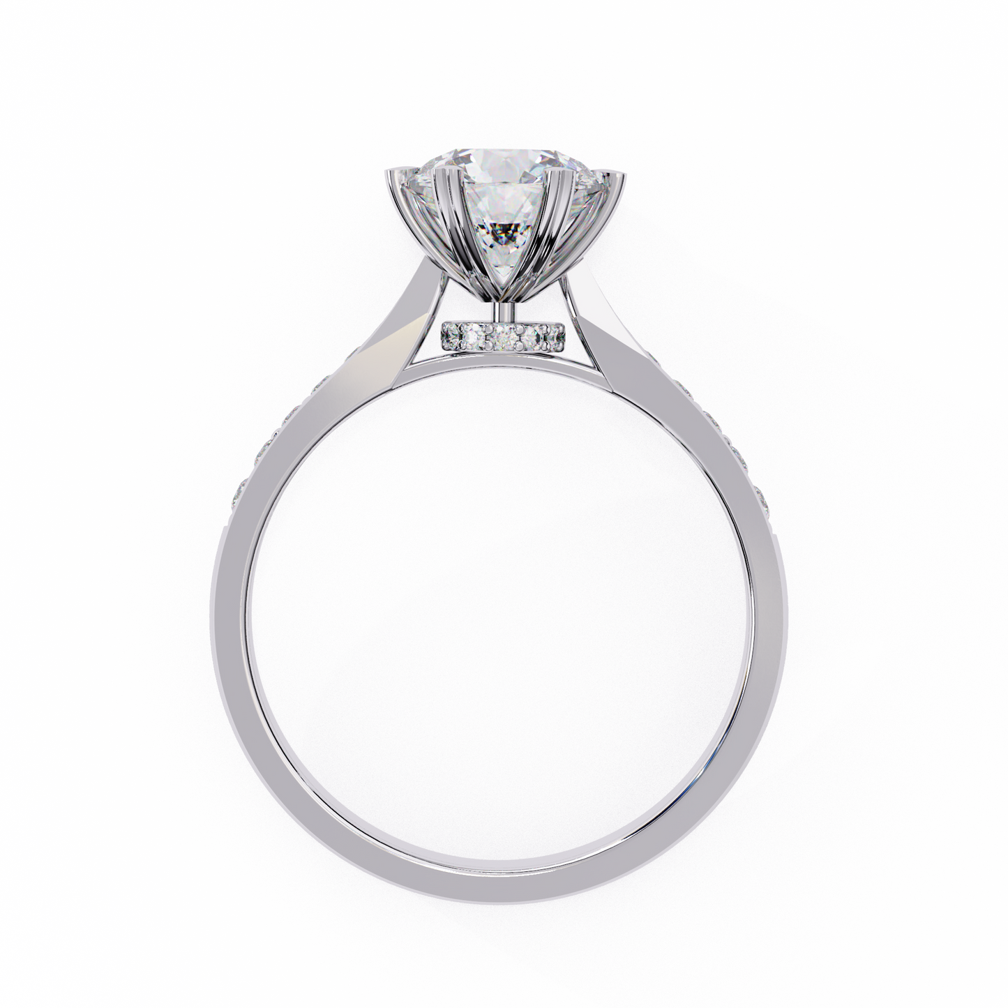 Silver Romantic Solitaire Ring