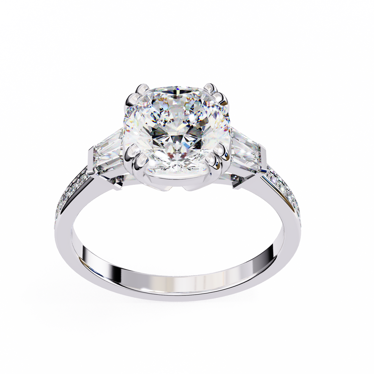 Silver Promise Trapezoid Ring