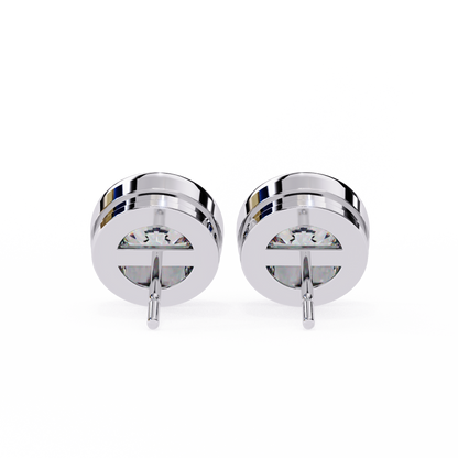 Silver Halo Spark earrings