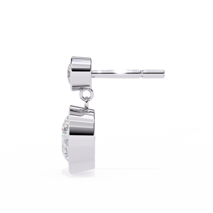 Silver Bezel Brilliance Drop earrings