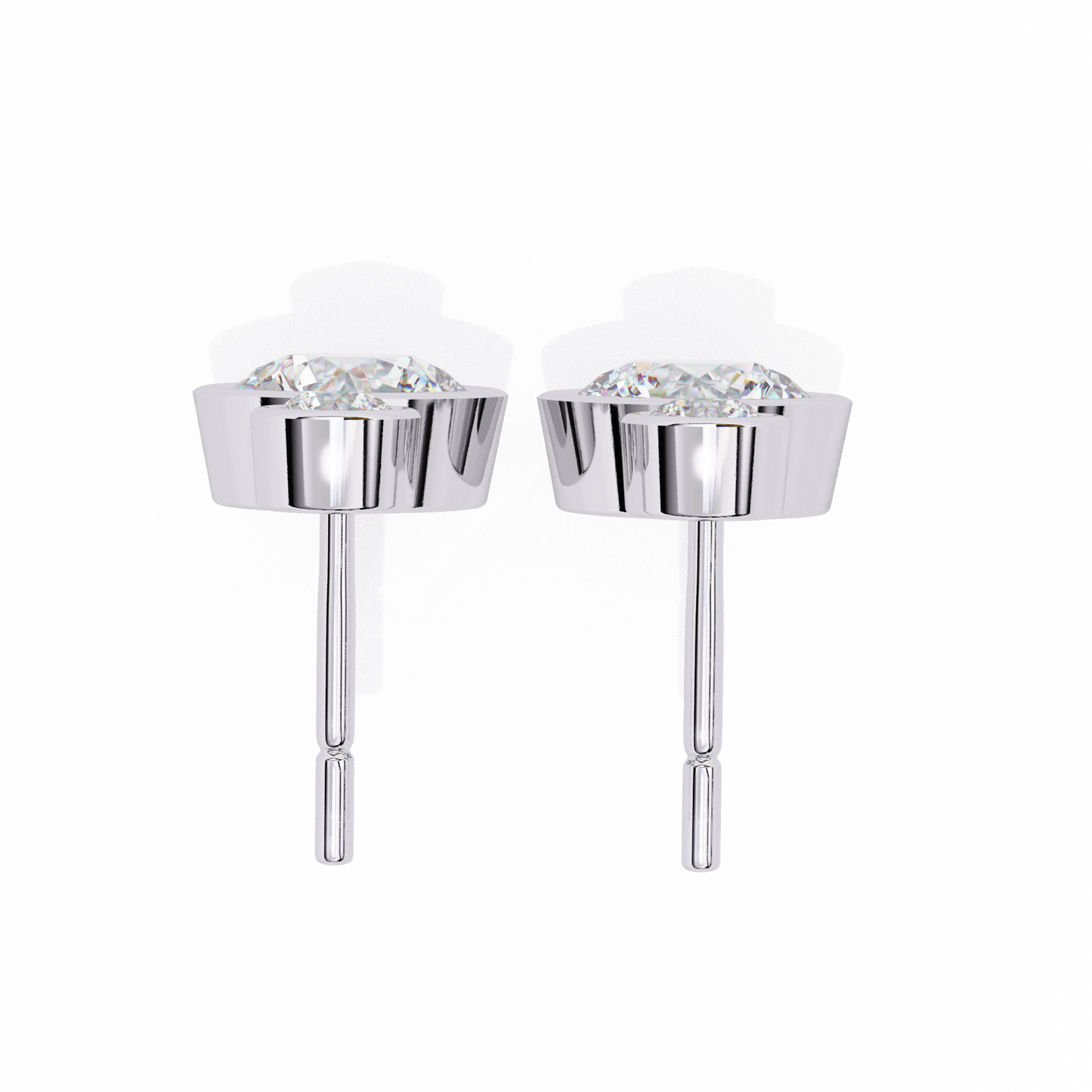 Silver Bezel Brilliance Drop earrings