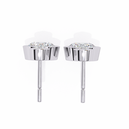 Silver Bezel Brilliance Drop earrings