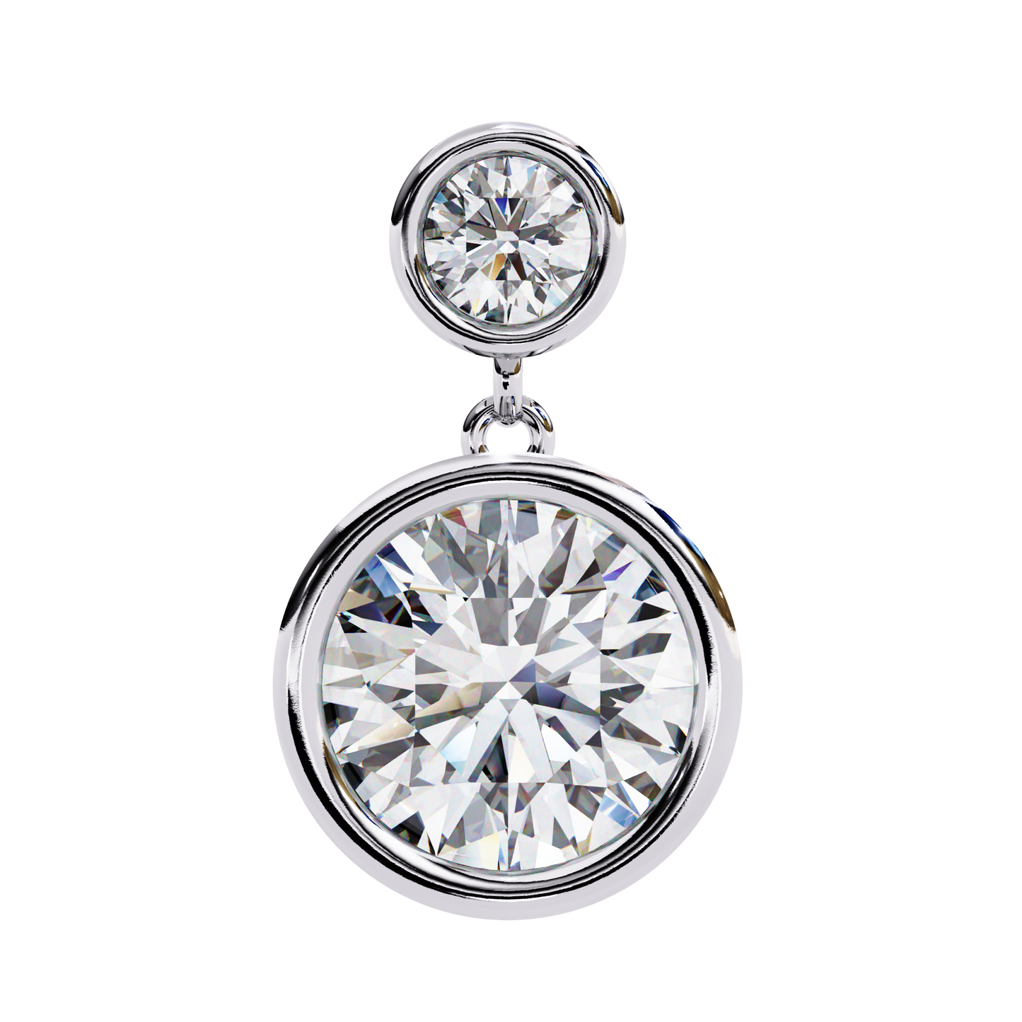 Silver Bezel Brilliance Drop earrings