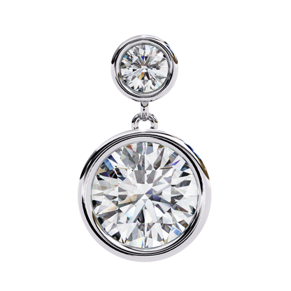 Silver Bezel Brilliance Drop earrings