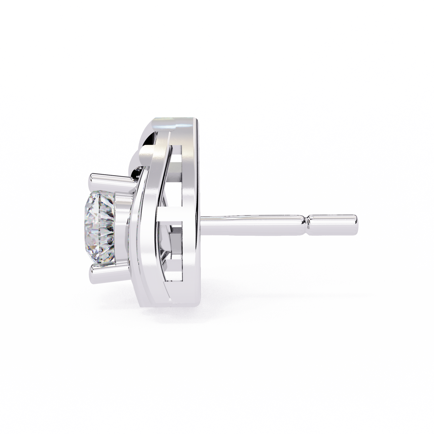 Silver Delta Diamond studs
