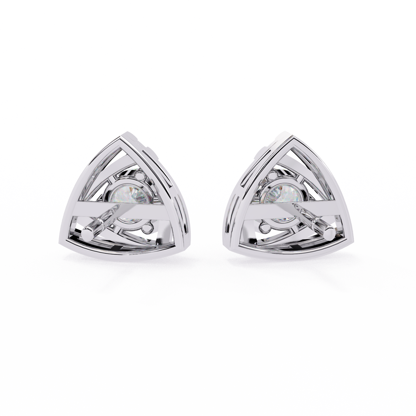 Silver Delta Diamond studs