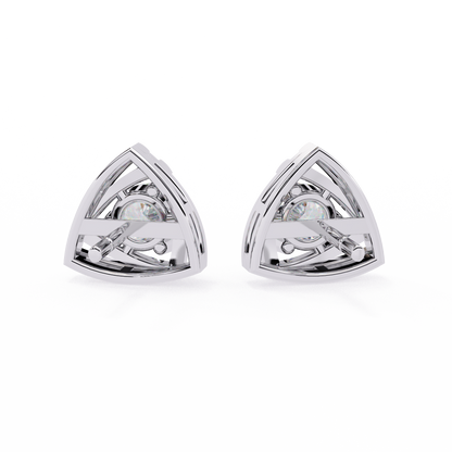 Silver Delta Diamond studs