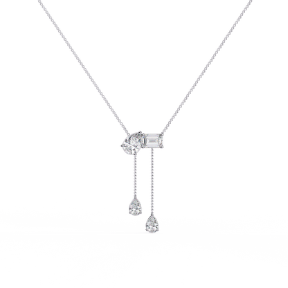 Silver Toi Et Moi necklace