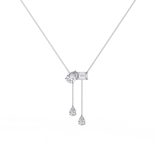 Silver Toi Et Moi necklace