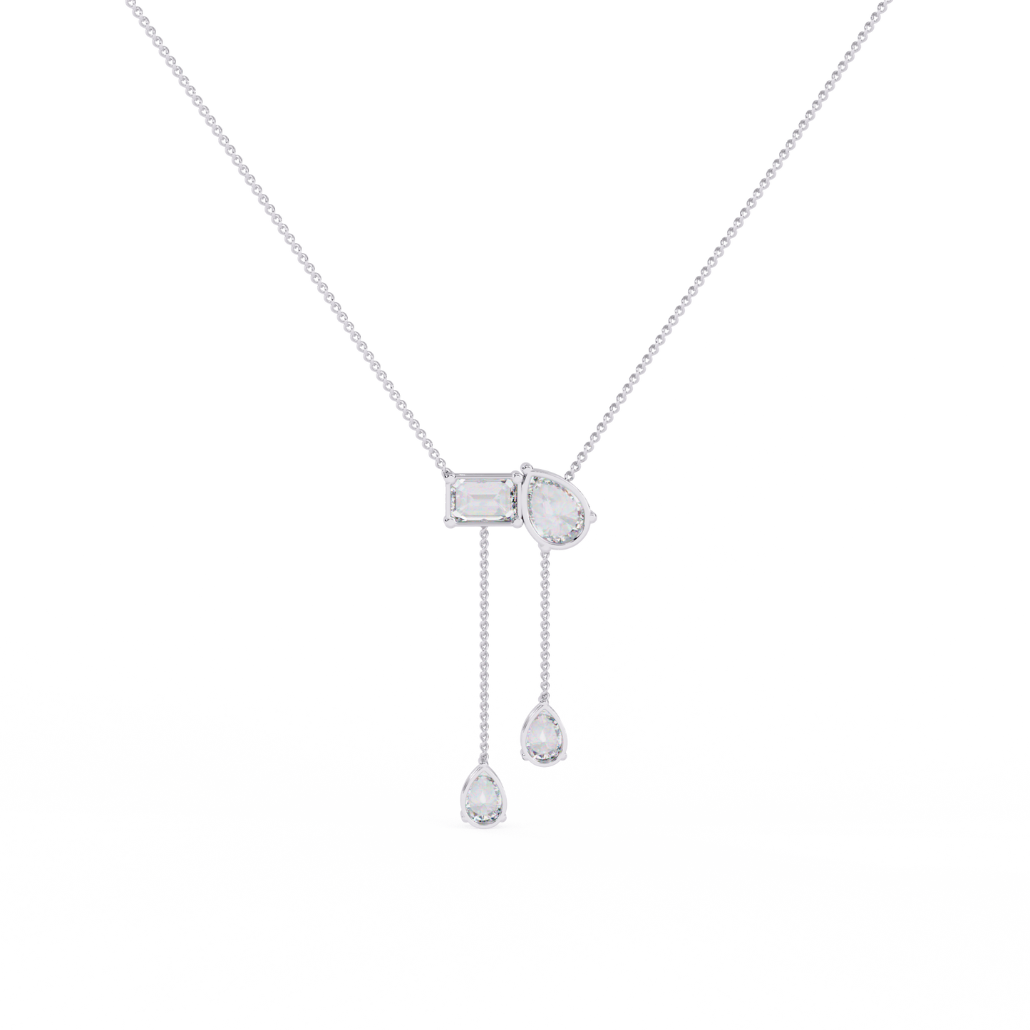 Silver Toi Et Moi necklace