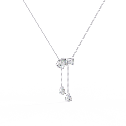 Silver Toi Et Moi necklace