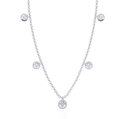 Silver Stardust Halo Necklace