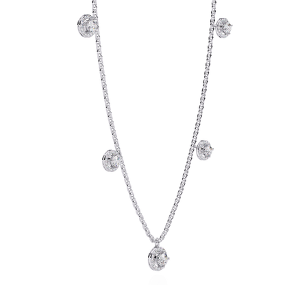 Silver Stardust Halo Necklace