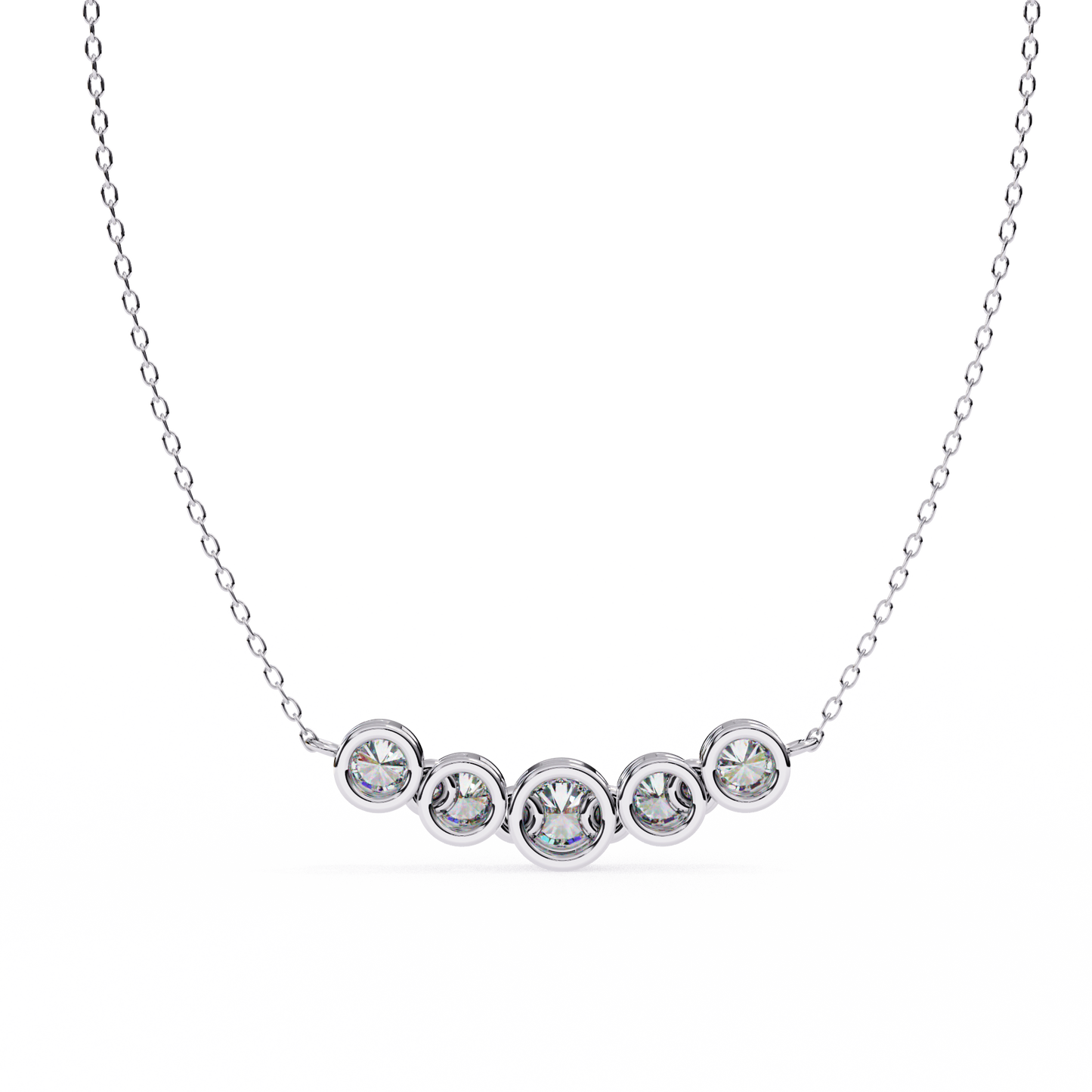 Silver Five Wishes Necklace