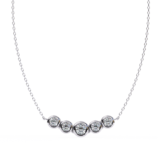 Silver Five Wishes Necklace