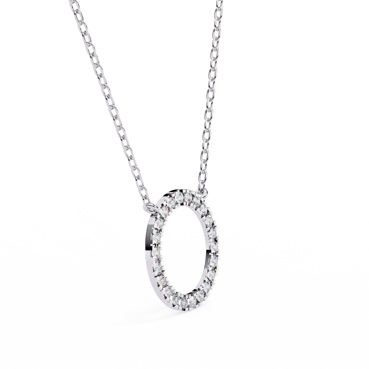 Silver Circle of Light Pendant