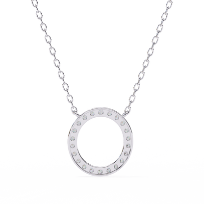 Silver Circle of Light Pendant
