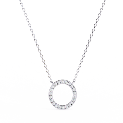 Silver Circle of Light Pendant