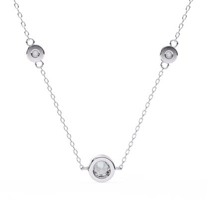 Silver Trinity Sparkle Necklace