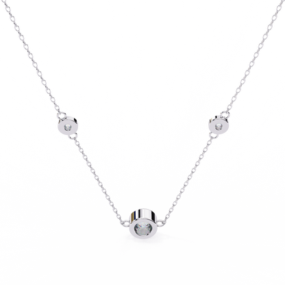 Silver Trinity Sparkle Necklace