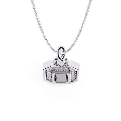 Silver Portal Diamond Pendant