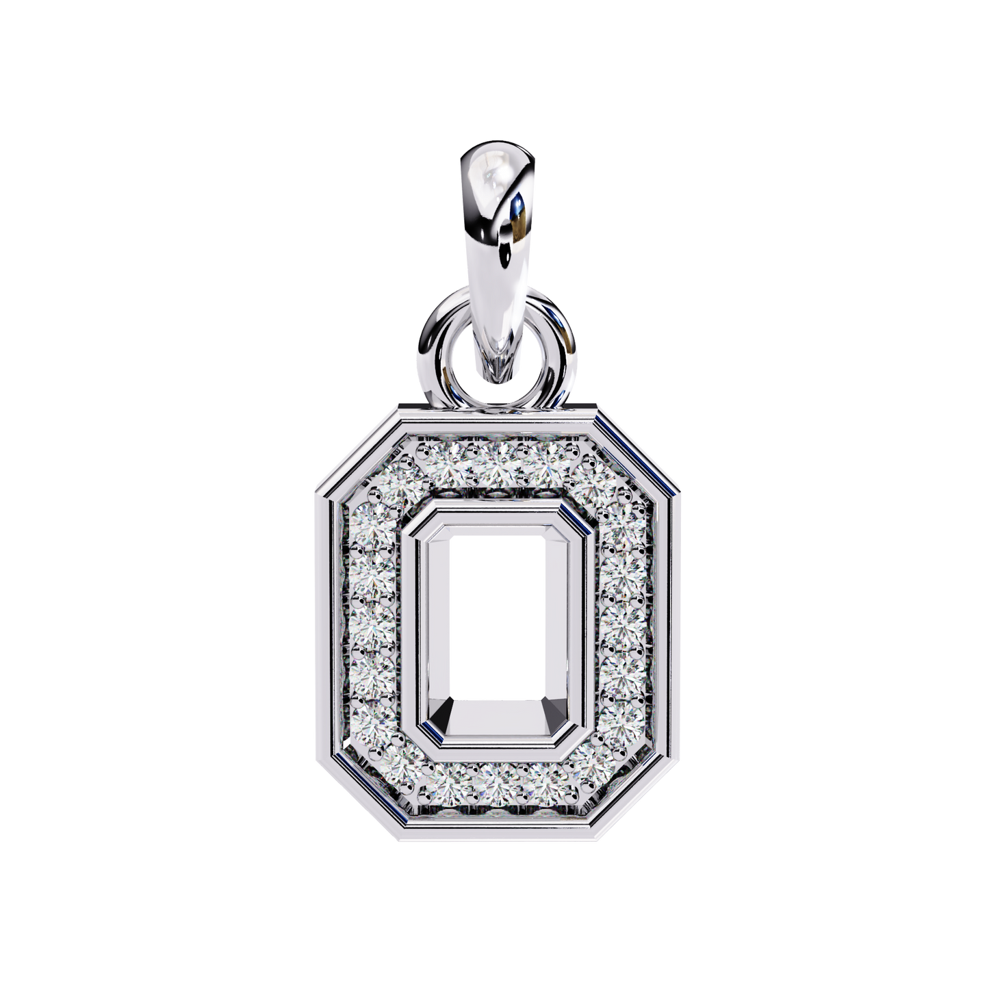 Silver Portal Diamond Pendant