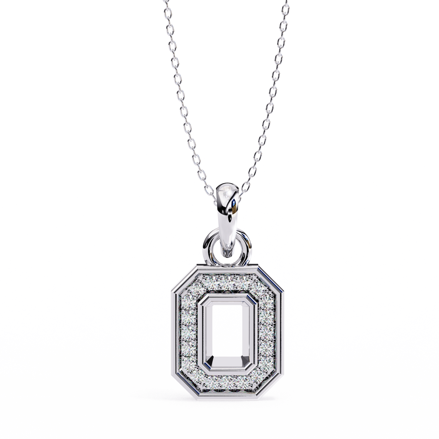 Silver Portal Diamond Pendant