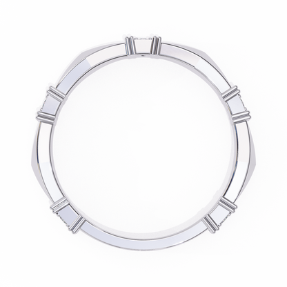 Silver Modern Mosaic Ring