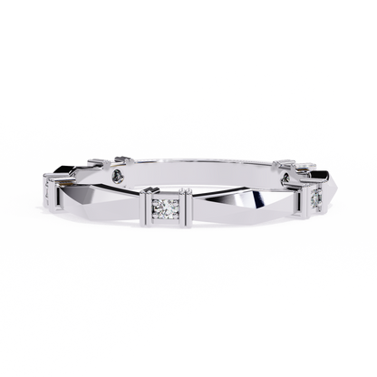 Silver Modern Mosaic Ring