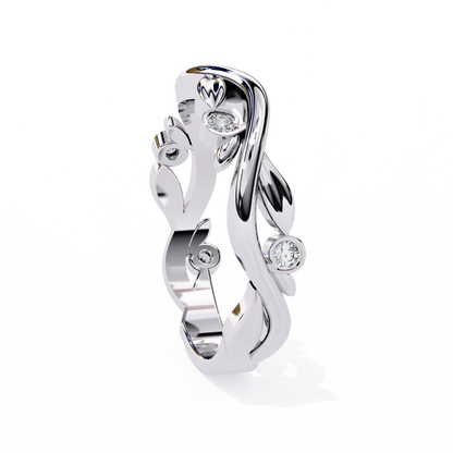 Silver Enchanted Vine Ring