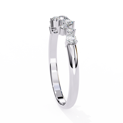 Silver Firework Diamond Ring