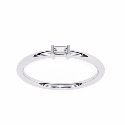 Silver Stackable Baguette Ring